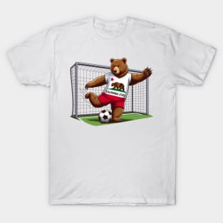 California Bear Soccer Player T-Shirt